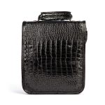 کیف دستی و دوشی چرم طبیعی مدل آناویز چرم (کروکو - مشکی) - Image 2