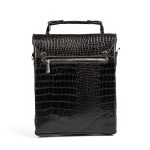 کیف دستی و دوشی چرم طبیعی مدل آناویز چرم (کروکو - مشکی) - Image 3